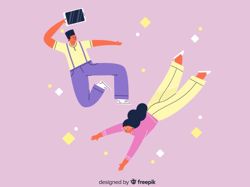 무중력(Antigravity)' 테마 일러스트