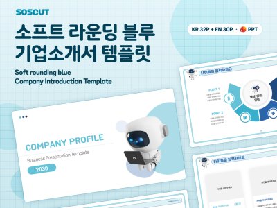 소프트 블루 기업소개서 템플릿