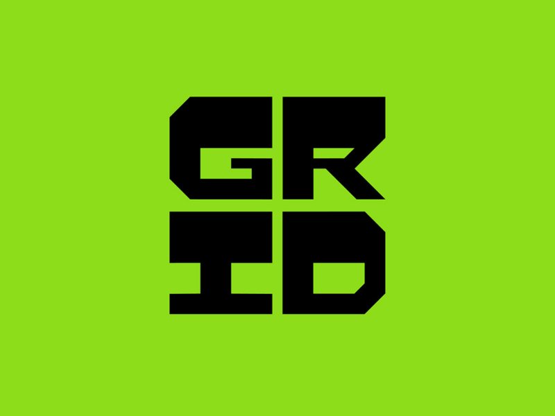 기하학적 그리드 형태의 폰트, GRID