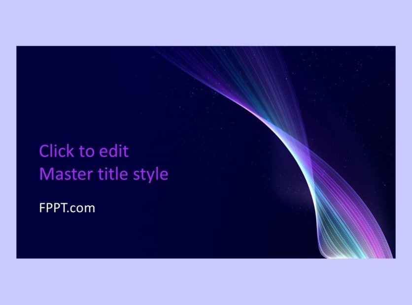 딥블루 라인타입 디자인 PPT 템플릿