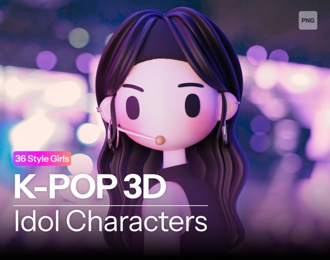K-Design 캐릭터3D 여자아이돌