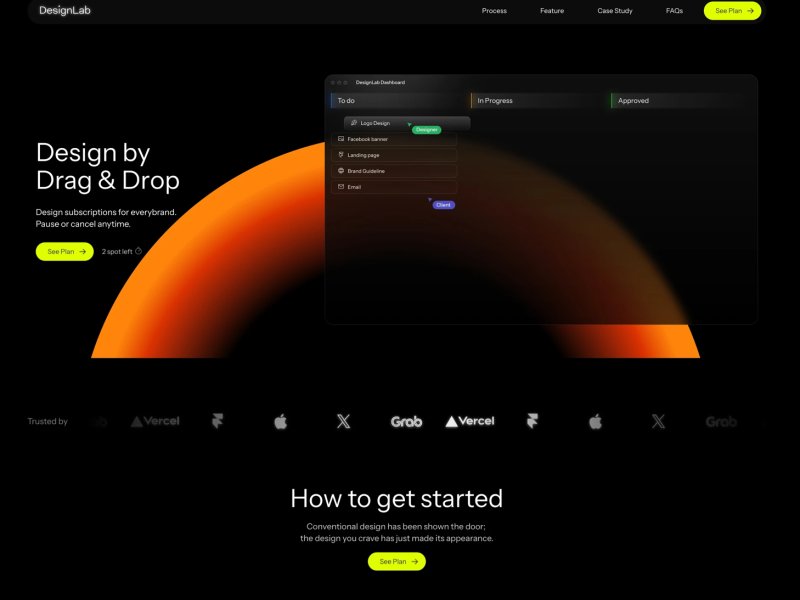 DesignLab 크리에이티브 랜딩페이지 Framer 템플릿