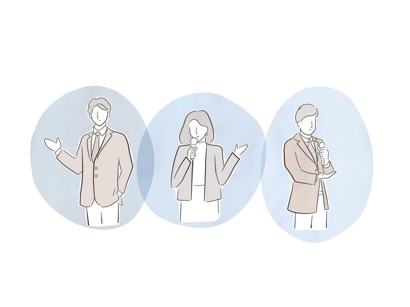 발표 및 강연(Presentations) ppt 일러스트