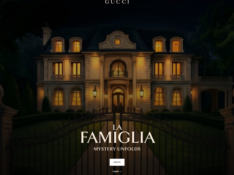 구찌 La Famiglia Interactive Web