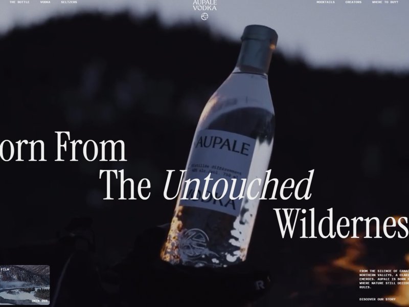 빙하의 순수함을 담은 프리미엄 브랜딩 - AUPALE VODKA