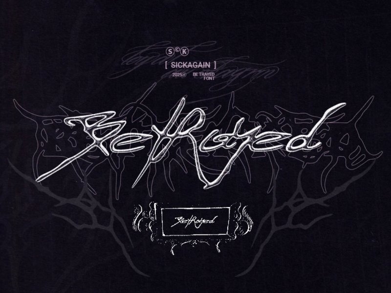 거칠고 실험적인 그래피티 스타일 서체, BETRAYED