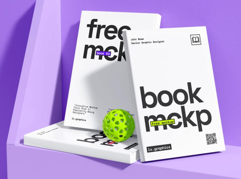 Free 3 Book Mockup