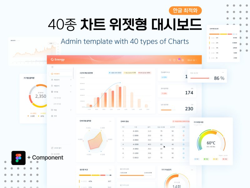 차트 위젯 어드민 오렌지
