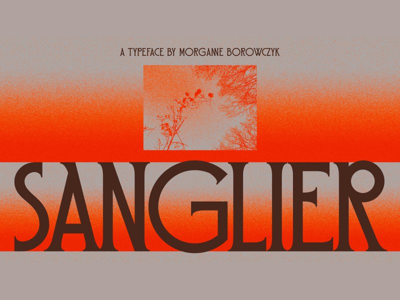 미드센추리와 자연스러운 무드의 서체, SANGLIER