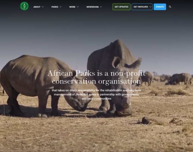 아프리카 생태계 비영리 단체-African Parks (아프리칸 파크)
