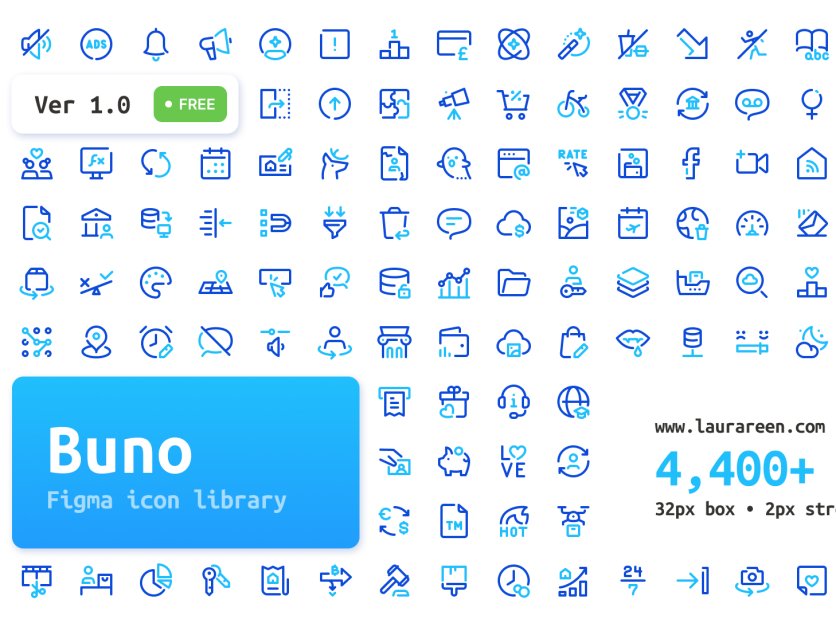 Buno 32px 4400+ icons v.1.0 - Free